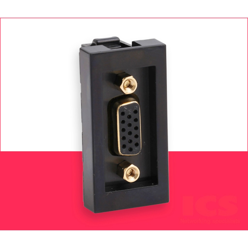 45X45Mm Unıversal Priz - VGA-SİYAH