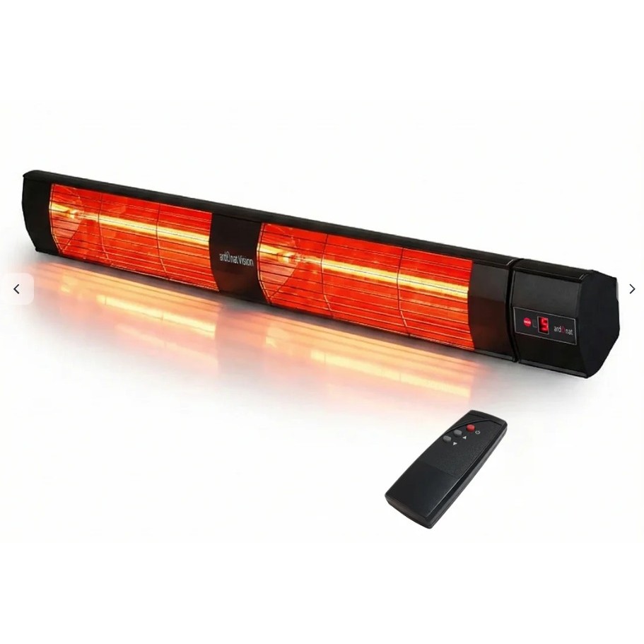 Halogen Black Twin Pro 1500+1500=3000 Watt Kumandalı Dış Mekan Isıtıcı Açık Ve Yarı Açık Alanlar İçin